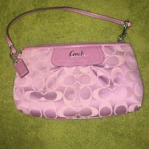 Lavender Coach Wristlet